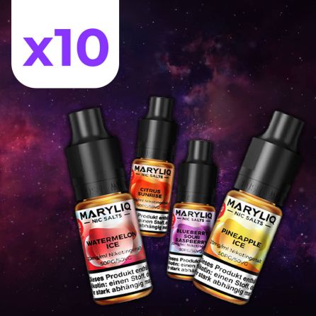 Bundle: 10 x MARYLIQ Nic Salt E-liquid